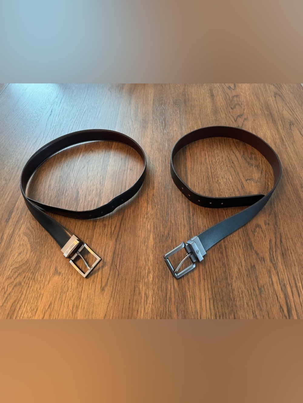 Two Mens Leather Belts